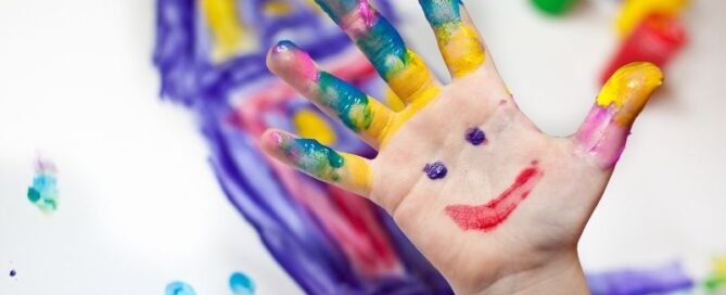 child painting hand art